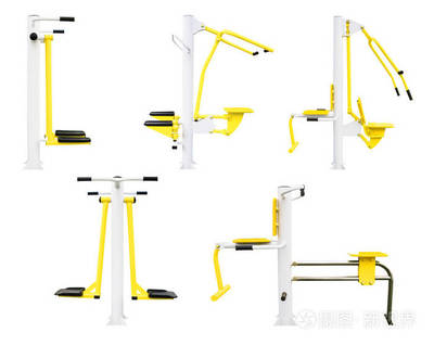 全面锻炼新选择 白色背景下的多合一健身器材侧面剖析